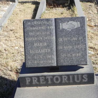 PRETORIUS Maria Elizabeth 1965-1983