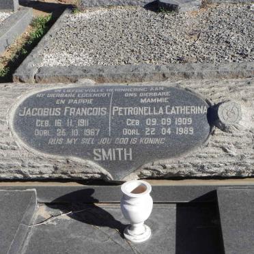 SMITH Jacobus Francois 1911-1987 &amp; Petronella Catherina 1909-1989