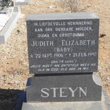 STEYN Judith Elizabeth 1906-1997