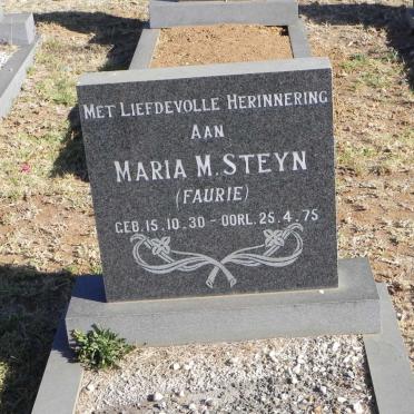 STEYN Maria M. nee FAURIE 1930-1975