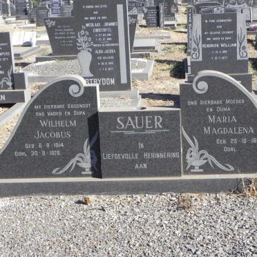 SAUER Wilhelm Jacobus 1914-1976 &amp; Maria Magdalena 1918-