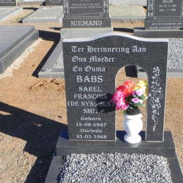 SMIT Sarel Francois nee DE NYSSHEN 1947-1968