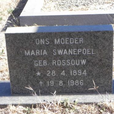 SWANEPOEL Maria nee ROSSOUW 1894-1986