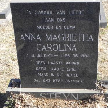 STEYN Anna Magrietha Carolina 1923-1992