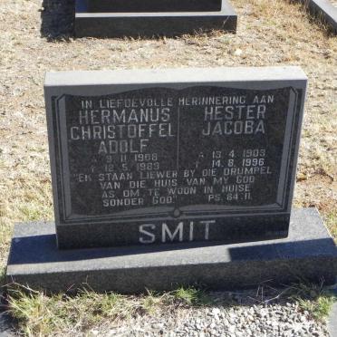 SMIT Hermanus Christoffel Adolf 1908-1989 &amp; Hester Jacoba 1903-1996