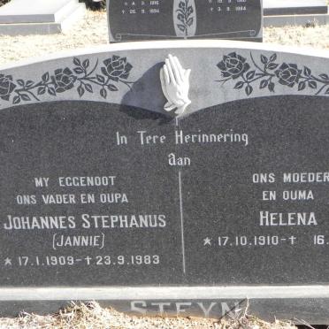 STEYN Johannes Stephanus 1909-1983 &amp; Helena 1910-1999