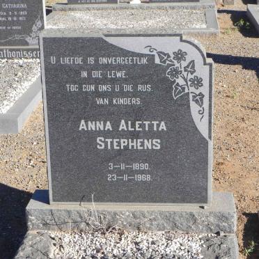 STEPHENS Anna Aletta 1890-1968