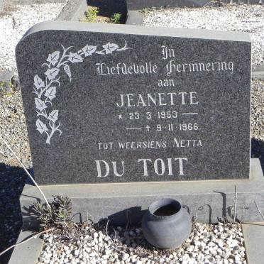 TOIT Jeanette, du 1953-1966