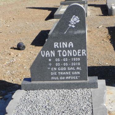 TONDER Rina, van 1939-2010