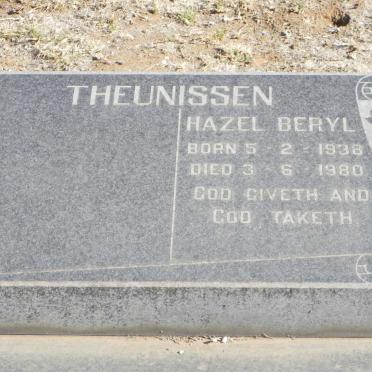 THEUNISSEN Hazel Beryl 1938-1980