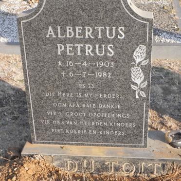 TOIT Albertus Petrus, du 1903-1982