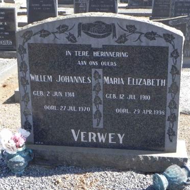 VERWEY Willem Johannes 1914-1970 &amp; Maria Elizabeth 1910-1998