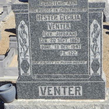 VENTER Hester Cecilia nee JORDAAN 1860-1947