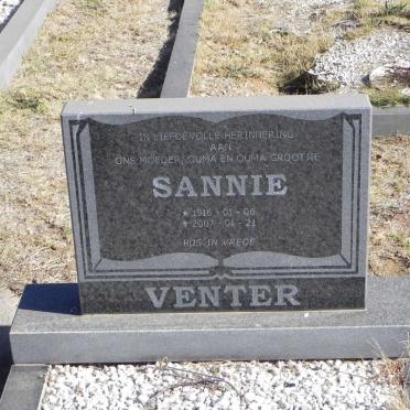 VENTER Sannie 1916-2007