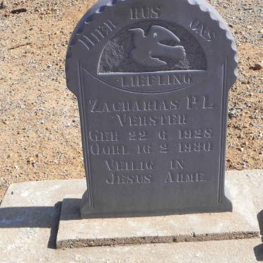 VERSTER Zacharias P.L. 1928-1930