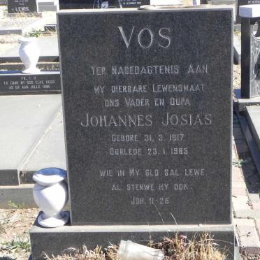 VOS Johannes Josias 1917-1985