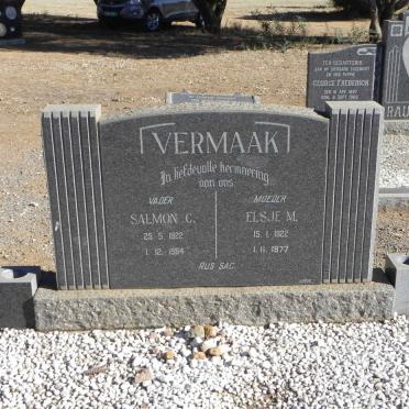 VERMAAK Salmon C. 1922-1964 &amp; Elsje M. 1922-1977