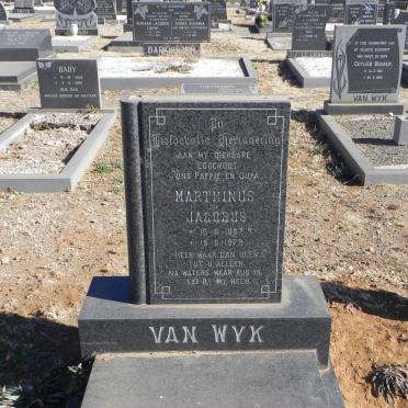 WYK Marthinus Jacobus, van 1907-1979