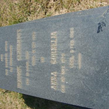 ? Hendrik Gerhardus 1867-1928 &amp; Anna Cornelia 1873-1968