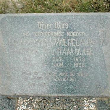 ? Emmarentia Wilhelmina HAMMAN 1873-1950