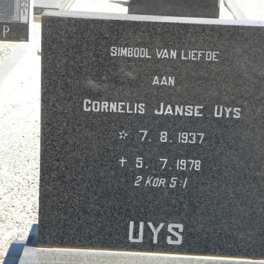 UYS Cornelis Janse 1937-1978