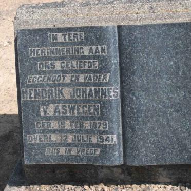 ASWEGEN Hendrik Johannes, v. 1879-1941