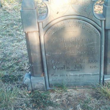 BADENHORST Martha Chatrina 1905-1915