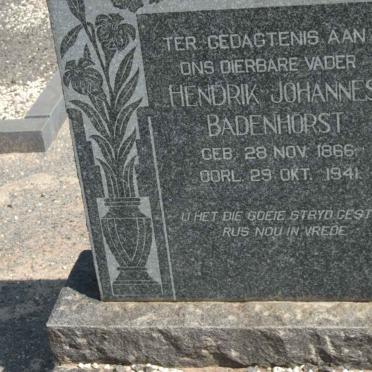 BADENHORST Hendrik Johannes 1866-1941