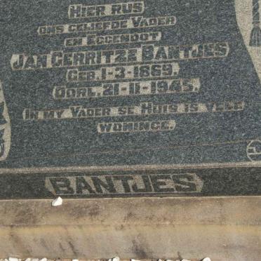 BANTJES Jan Gerritze 1869-1945