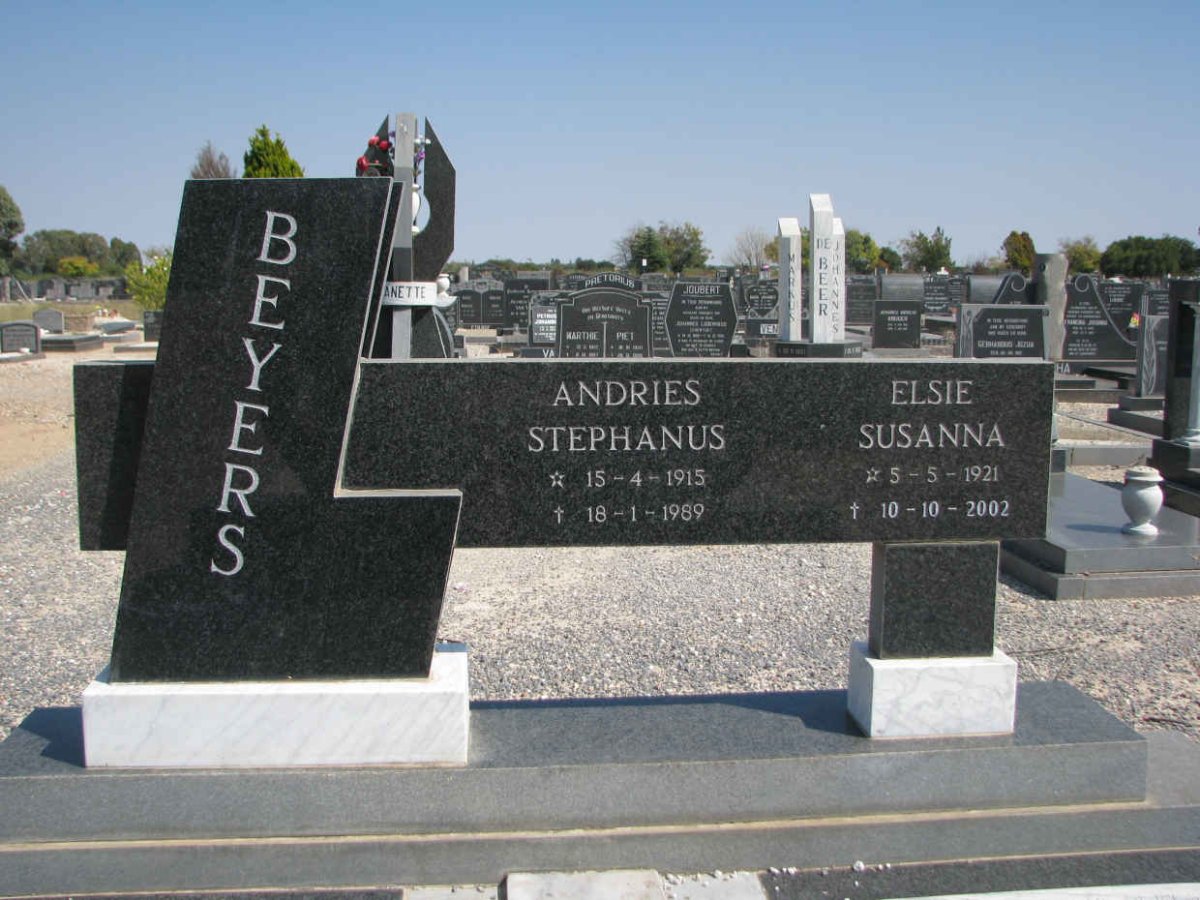 BEYERS Andries Stephanus 1915-1989 &amp; Elsie Susanna 1921-2002