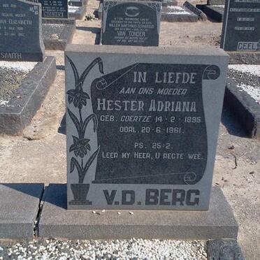 BERG Hester Adriana, v.d. nee COERTZE 1895-1961
