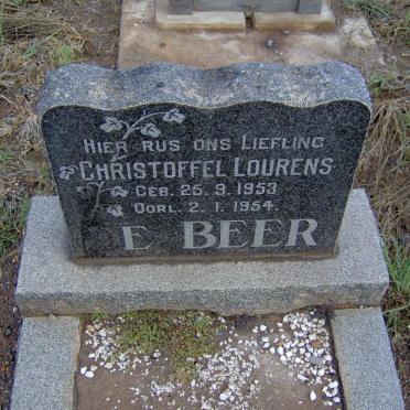 BEER Christoffel Lourens, de 1953-1954