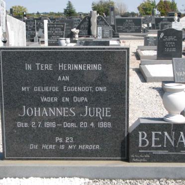 BENADE Johannes Jurie 1916-1989 &amp; Charlotte Georginia 1920-2002