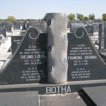 BOTHA Theunis Louis 1904-1996 &amp; Francina Johanna 1908-1987