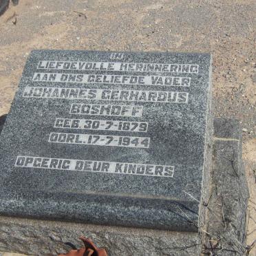 BOSHOFF Johannes Gerhardus 1879-1944