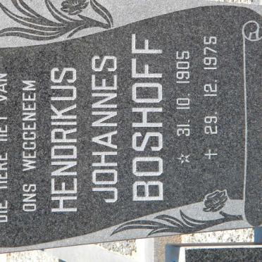 BOSHOFF Hendrikus Johannes 1905-1975