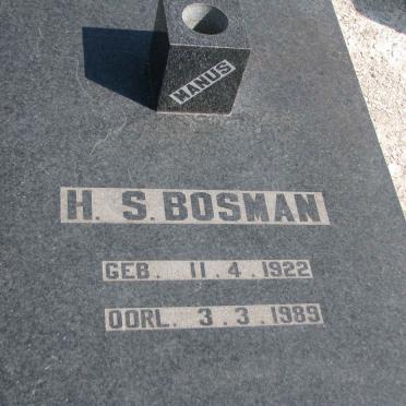BOSMAN H.S. 1922-1989
