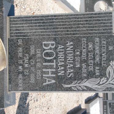 BOTHA Andriaas Adriaan 1953-1989