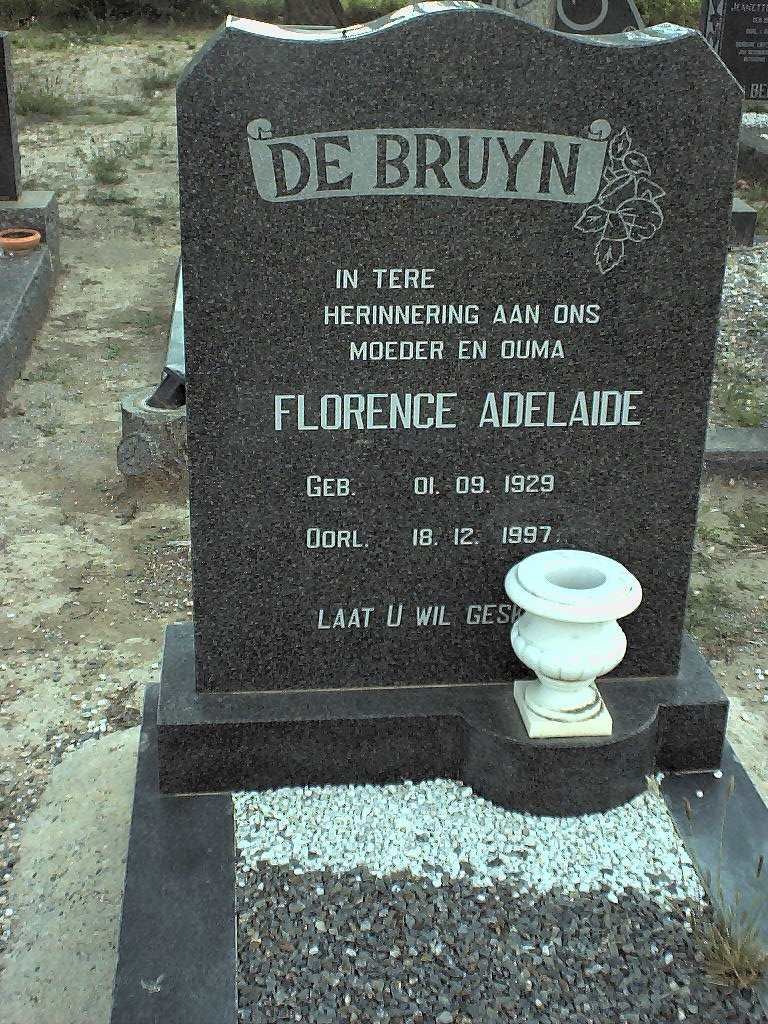 BRUYN Florence Adelaide, de formerly DU PLESSIS nee TYSON 1929-1997