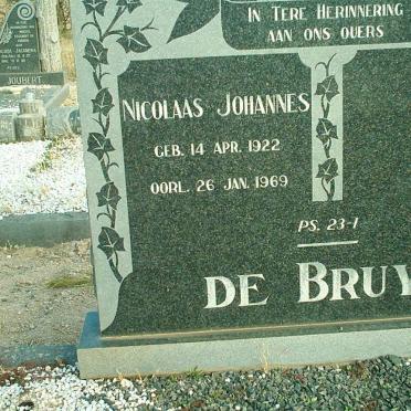 BRUYN Nicolaas Johannes, de 1922-1969
