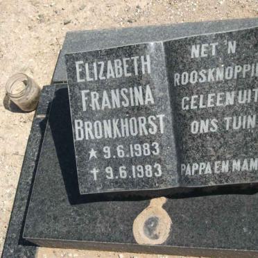 BRONKHORST Elizabeth Fransina 1983-1983