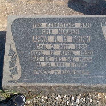 BRINK Anna A.M. 1888-1950