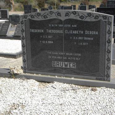 BRUWER Frederick Theodorus 1907-1984 &amp; Elizabeth Debora BOSMAN 1907-1977