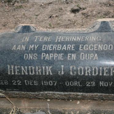 CORDIER Hendrik J. 1907-1963