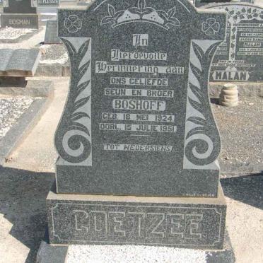 COETZEE Boshoff 1924-1951