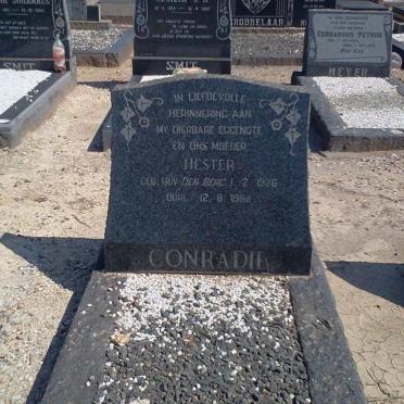 CONRADIE Hester nee VAN DEN BERG 1926-1965
