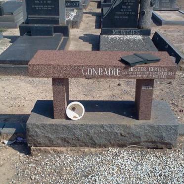 CONRADIE Johannes Petrus J. 1893-1969 &amp; Hester Gertina DE LA REY 1894-1963