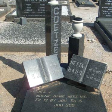 COETZEE S.J. 1929-1995  &amp; H.A.H.S. 1932-1995