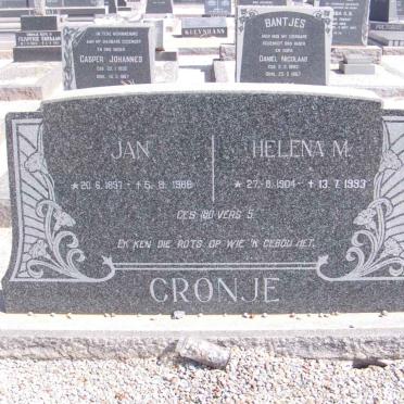 CRONJE Jan 1897-1988 &amp; Helena M. 1904-1993