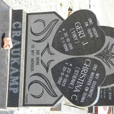 CRAUKAMP Gert J. 1919-1999 &amp; Christina C. 1929-1992